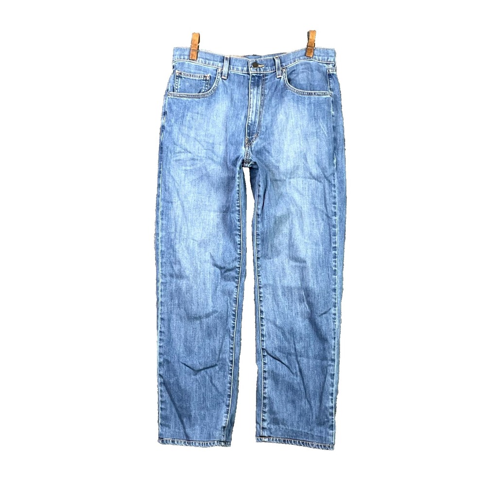 Aviator Relaxed Boyfriend Jeans Mens 32x26* Blue Denim Faded Indigo Retro Grunge